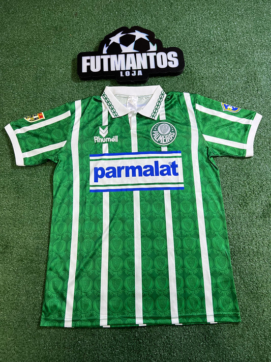Camisa Palmeiras Retro Parmalat 93/94-(Pequeno Defeito no Escudo) |FutMantos