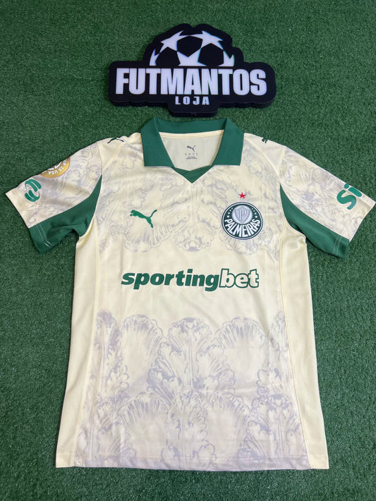 Camisa Palmeiras SportingBet Bege torcedor 25/26 | FutMantos