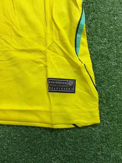 kit Infantil Brasil 26/27 - Amarelo - Gola escura |  FutMantos