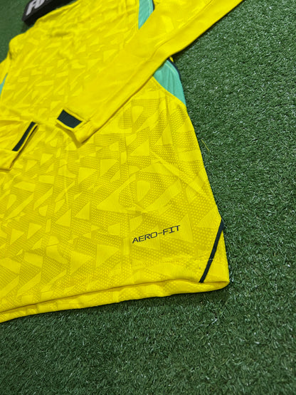 Camisa Brasil Amarela I 26/27 - Jogador Manga Longa (Gola mais Escura) | Futmantos
