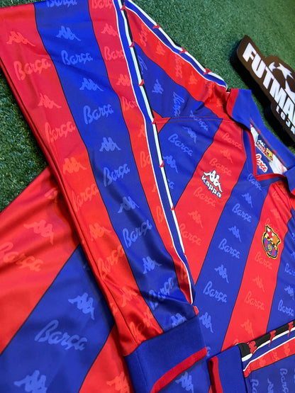 Camisa Barcelona 1995/97 - Manga Longa-Ronaldo#9 | FutMantos