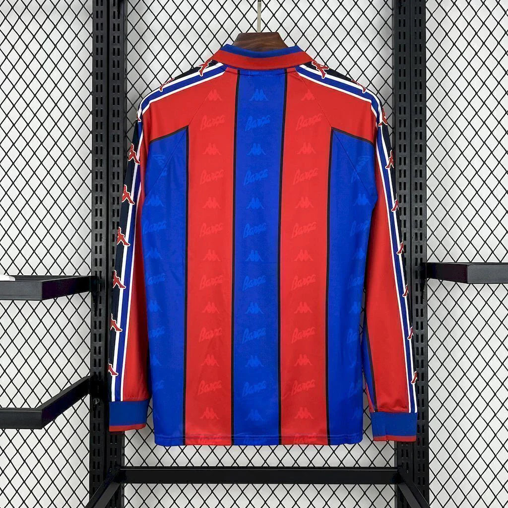 Camisa Barcelona 1995/97 - Manga Longa-Ronaldo#9 | FutMantos