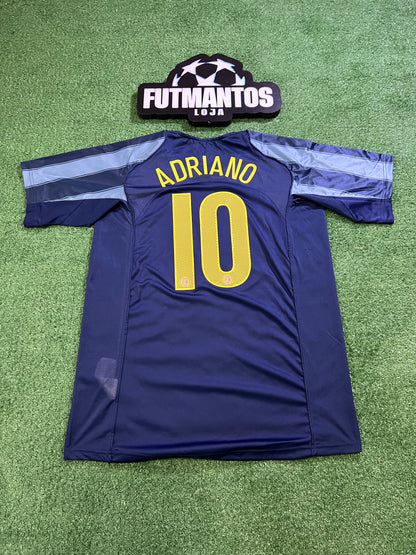 Camisa l Retrô Inter de Milão 04/05 -Adriano Imperador #10| FutMantos