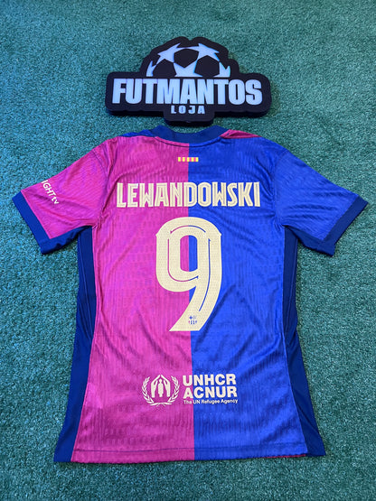 Camisa Barcelona I Travis Scott 24/25 - Versão Jogador|#09 Lewandowski | FutMantos