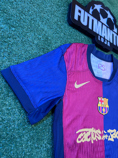 Camisa Barcelona I Travis Scott 24/25 - Versão Jogador|#09 Lewandowski | FutMantos