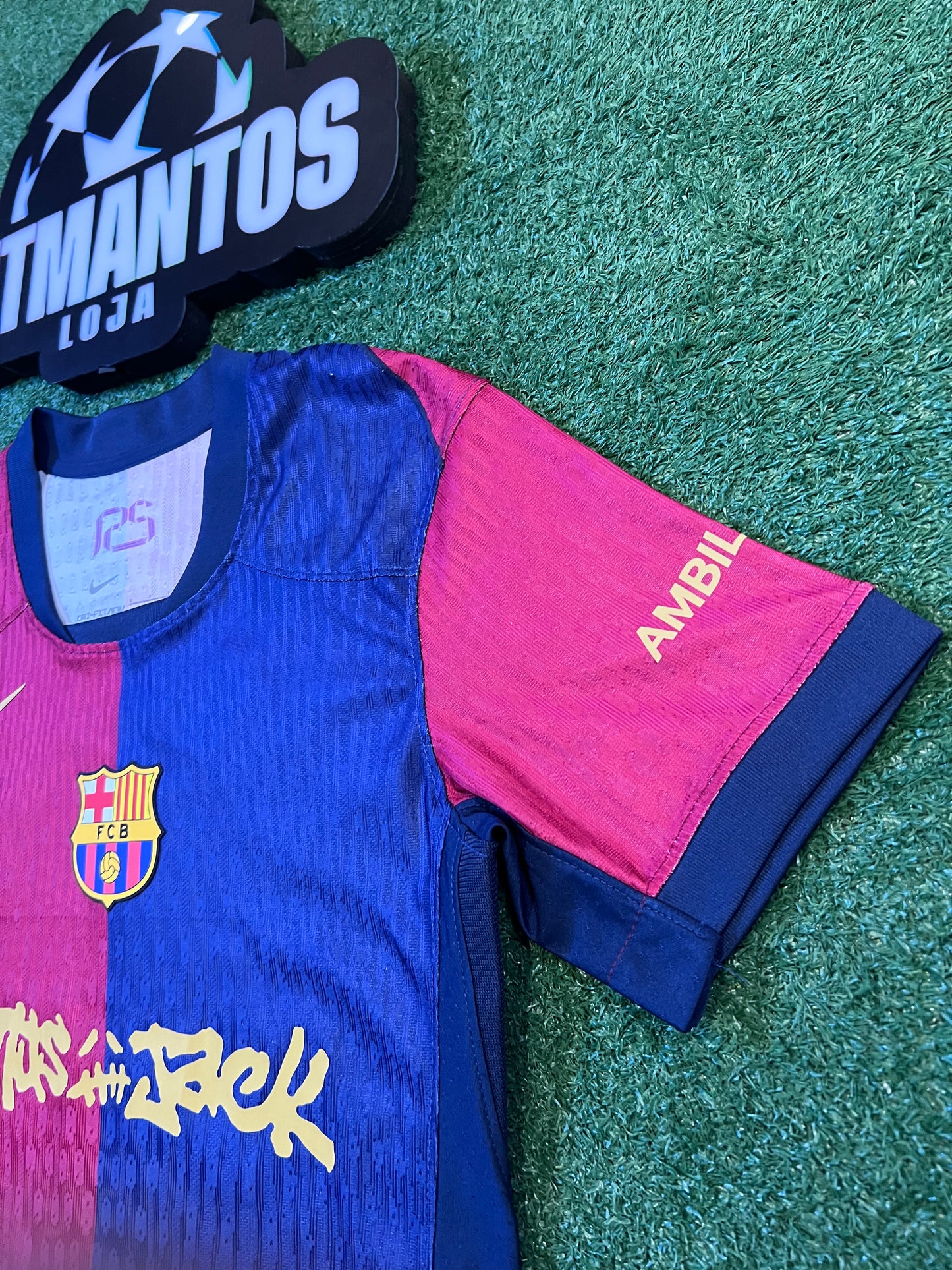 Camisa Barcelona I Travis Scott 24/25 - Versão Jogador|#09 Lewandowski | FutMantos