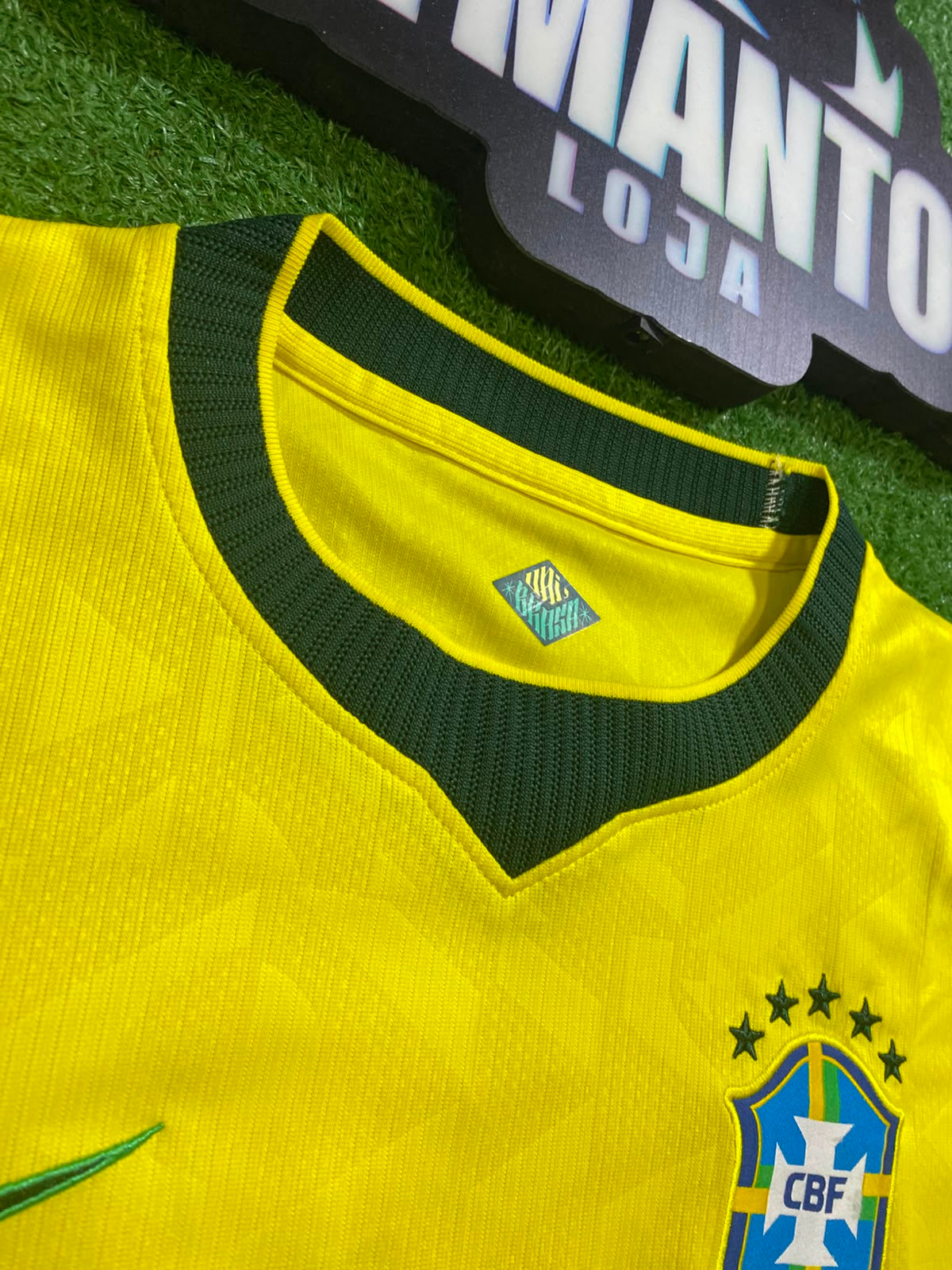 Camisa Brasil Amarela I 26/27 - Torcedo(com Gola em Verde Mais Escuro)| FutMantos