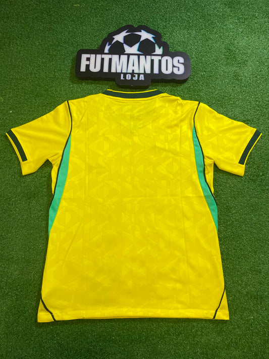 Camisa Brasil Amarela I 26/27 - Torcedo(com Gola em Verde Mais Escuro)| FutMantos