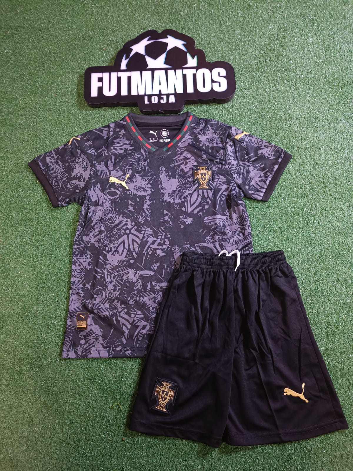 Kit Infantil Portugal 26/27-Preto | FutMantos