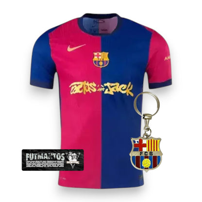 Camisa Barcelona I Travis Scott 24/25 - Versão Jogador|#09 Lewandowski | FutMantos
