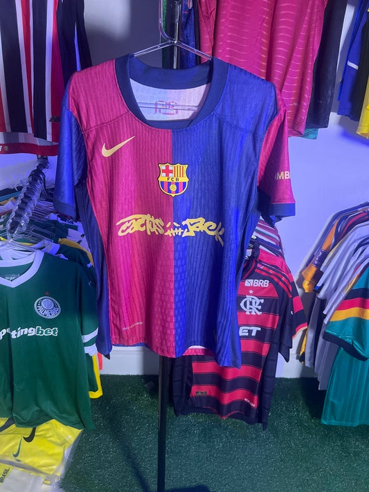 Camisa Barcelona I Travis Scott 24/25 - Versão Jogador|#09 Lewandowski | FutMantos