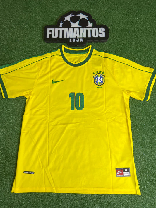 Camisa Brasil 1998 - Rivaldo #10 | FutMantos