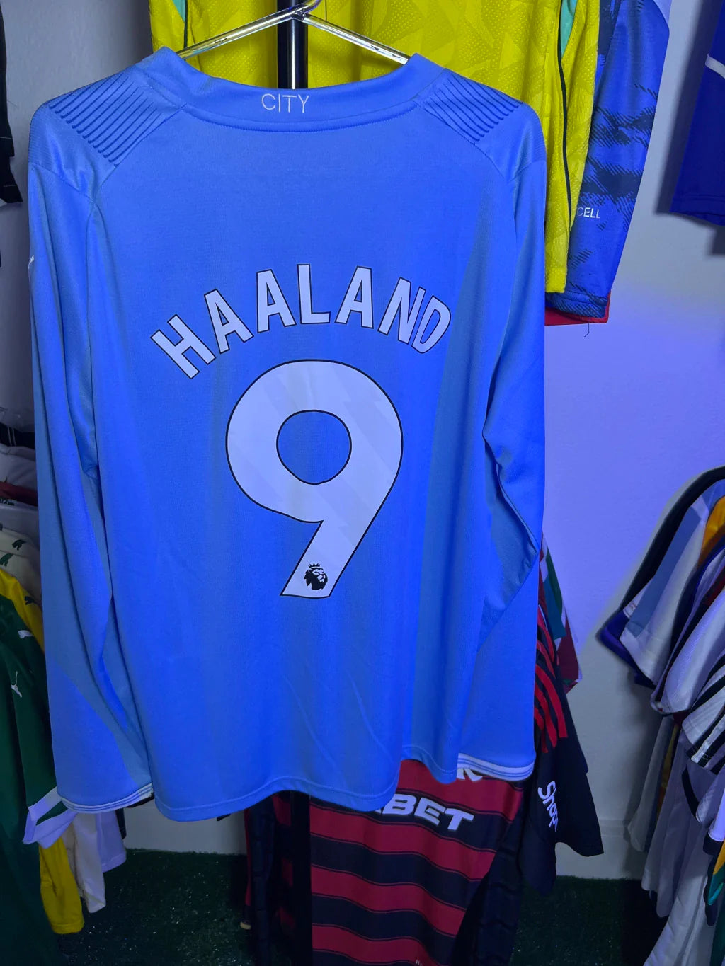 Camisa Manchester City I 23/24 - Torcedor Manga Longa - Haaland #9