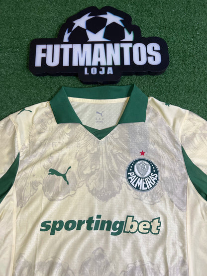 Camisa Palmeiras SportingBet Bege Jogador 25/26 | FutMantos