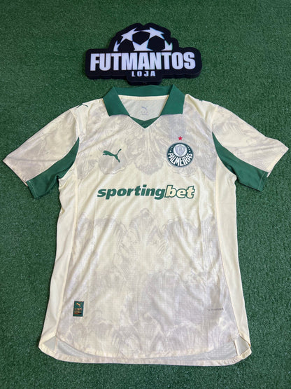 Camisa Palmeiras SportingBet Bege Jogador 25/26 | FutMantos